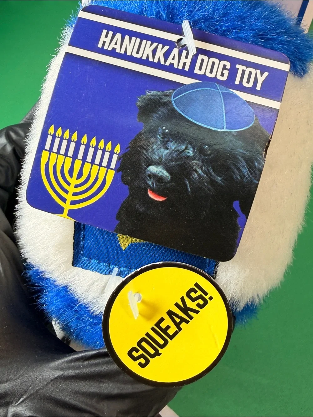 Multipet Festival of Lights Hanukkah Dreidel Plush Dog Toy